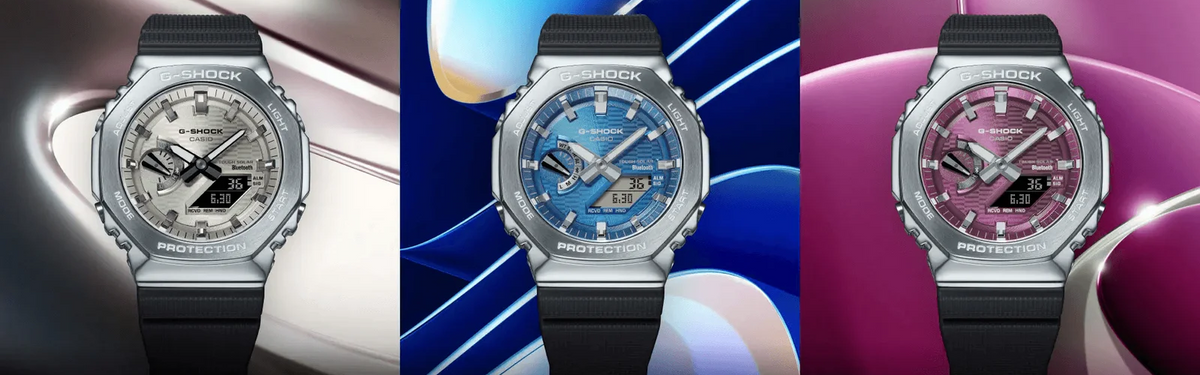 G-SHOCK GBM-2100A: метален безел, Tough Solar и Bluetooth