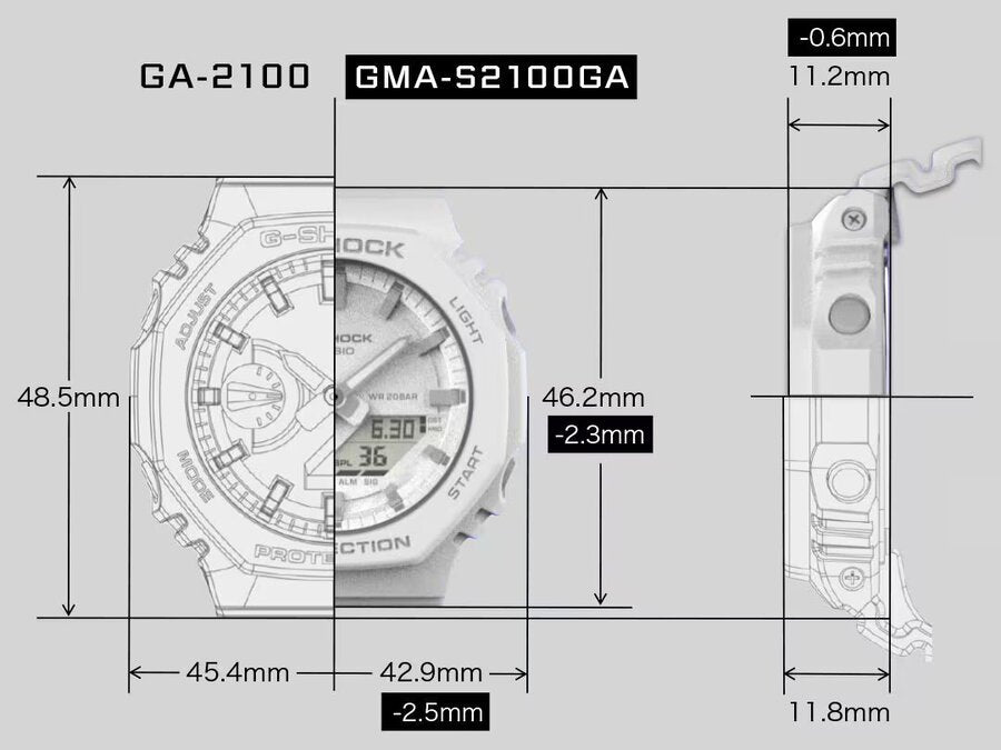 ЧАСОВНИК CASIO G-SHOCK GMA-S2100GA-1AER