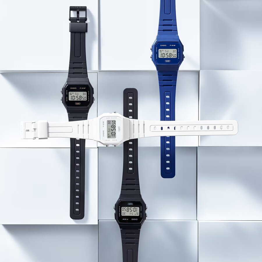 Часовник CASIO F-91WB-2A1EF